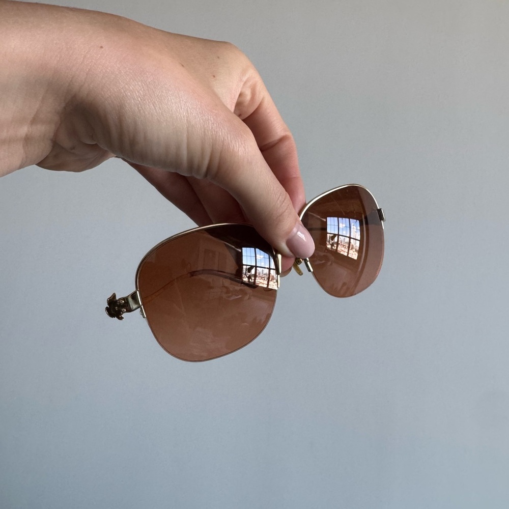 COACH Gold and Brown Sunglasses - Picture 3 of 6